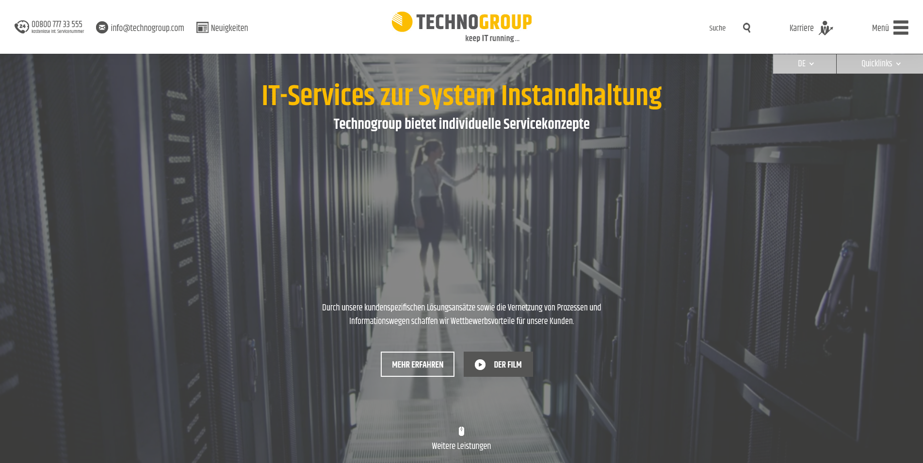 IT-Service Systemwartung Technogroup